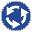 Дорожный знак 4.3 «Круговое движение» (металл 0,8 мм, III типоразмер: диаметр 900 мм, С/О пленка: тип А инженерная)